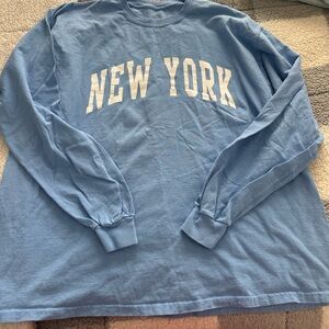 Brandy Melville/John Galt Blue Oversized New York Longsleeve